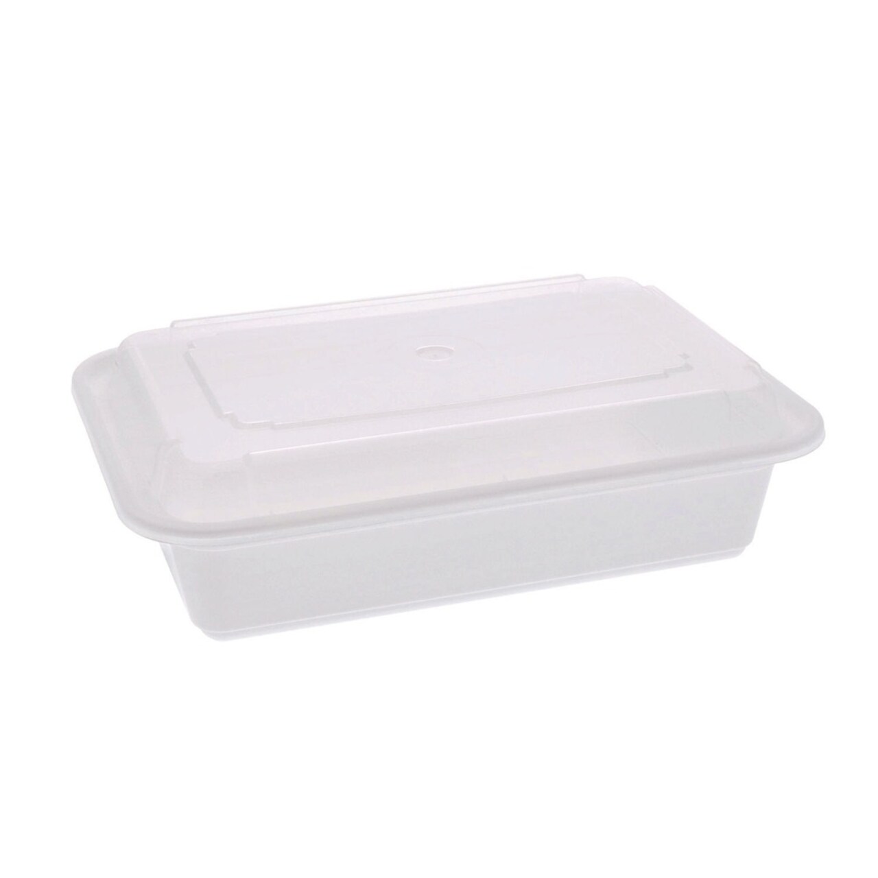 Pactiv Corp. Newspring VERSAtainer 8.8 x 6 x 2.5 Base/Lid Combo Microwavable Containers - White/Clear (150/Carton)
